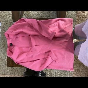 Talbots pea coat/cardigain pink